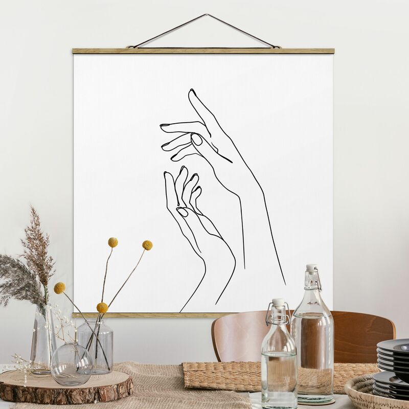 

Imagen de tela - Line Art Hands - Cuadrado 1:1 Dimensión LxA: 35cm x 35cm