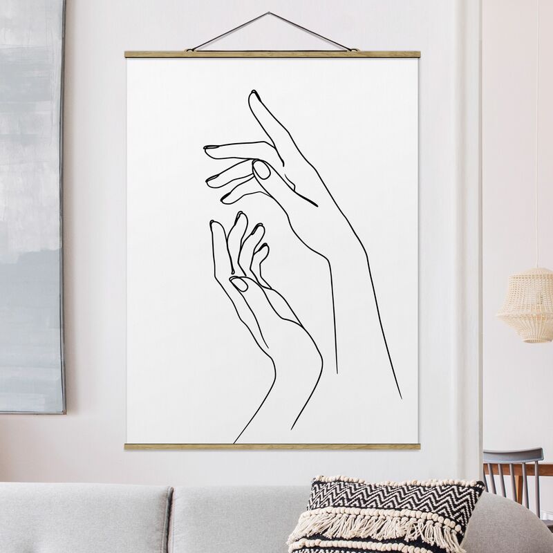 

Imagen de tela - Line Art Hands - Alto 4:3 Dimensión LxA: 66.4cm x 50cm