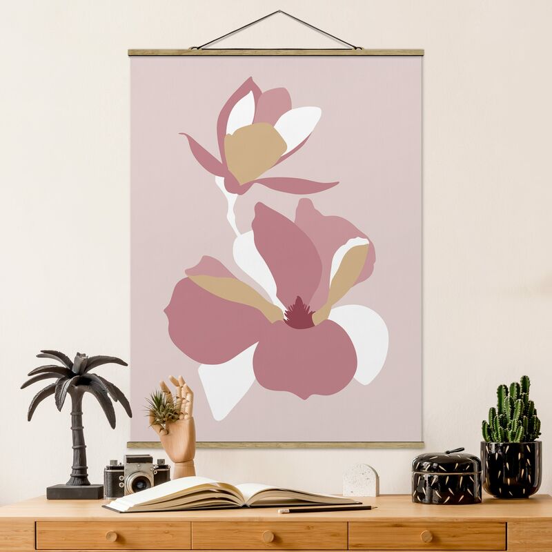 

Imagen de tela - Line Art Flowers Pastel Pink - Alto 4:3 Dimensión LxA: 106.5cm x 80cm