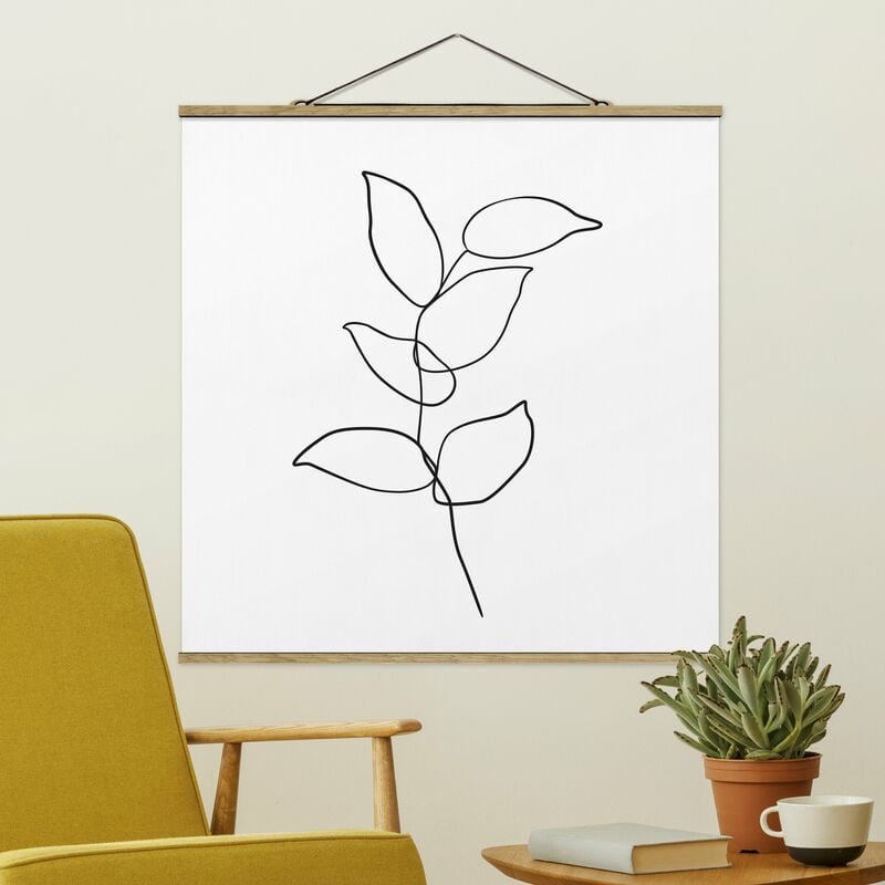 

Imagen de tela - Line Art Branch Black And White - Cuadrado 1:1 Dimensión LxA: 100cm x 100cm