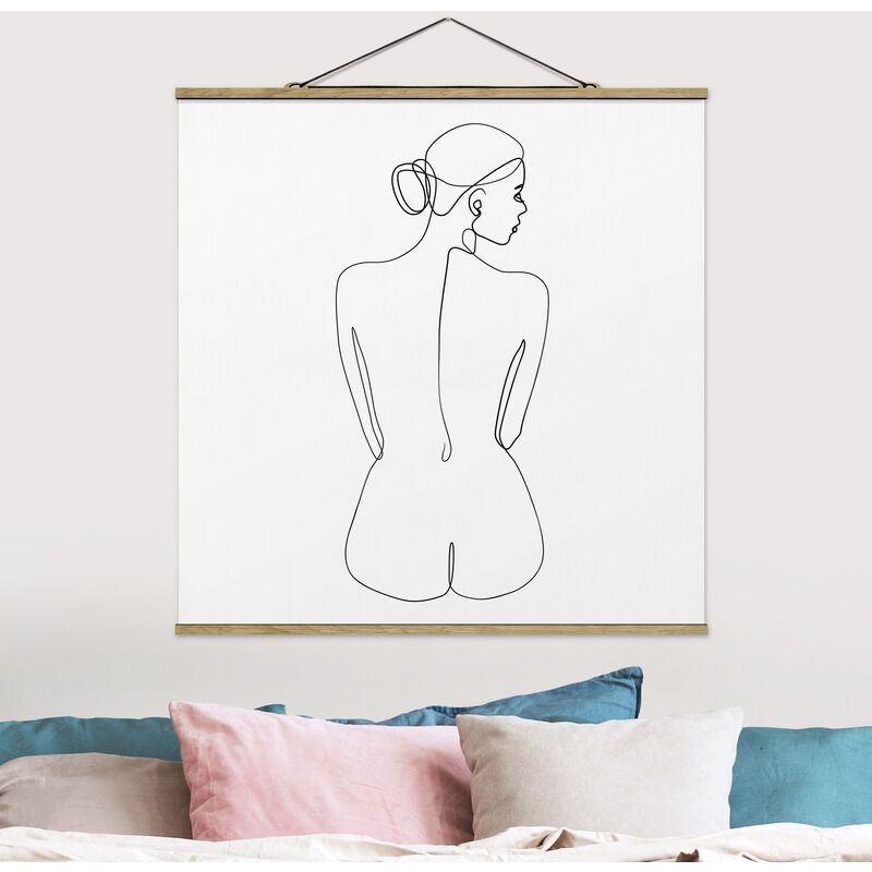 

Imagen de tela - Line Art Nudes Back Black And White - Cuadrado 1:1 Dimensión LxA: 100cm x 100cm