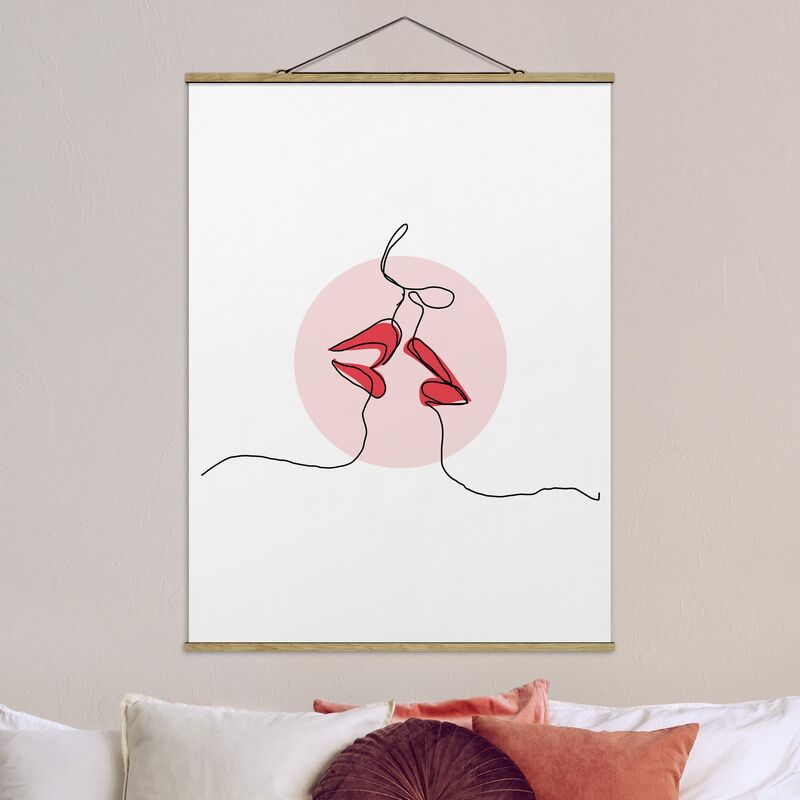 

Imagen de tela - Lips Kiss Line Art - Alto 4:3 Dimensión LxA: 66.4cm x 50cm