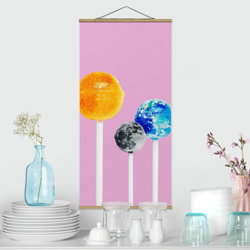 

Imagen de tela - Lollipops With Planets - Alto 2:1 Dimensión LxA: 100cm x 50cm