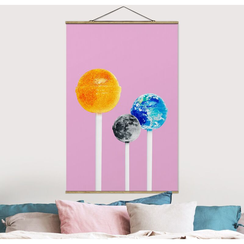 

Imagen de tela - Lollipops With Planets - Alto 3:2 Dimensión LxA: 75cm x 50cm