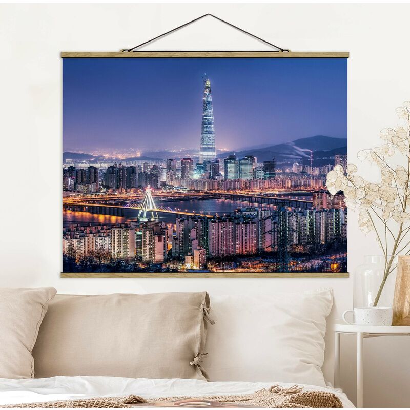 

Imagen de tela - Lotte World Tower At Night - Apaisado 3:4 Dimensión LxA: 75cm x 100cm