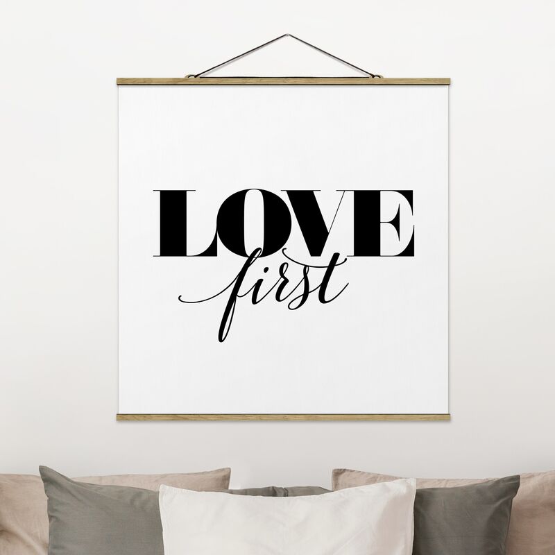 

Imagen de tela - Love First - Cuadrado 1:1 Dimensión LxA: 80cm x 80cm