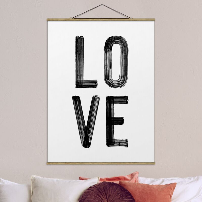 

Imagen de tela - Love Typo In Black - Alto 4:3 Dimensión LxA: 46.5cm x 35cm