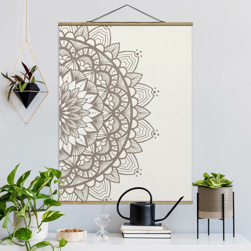 

Imagen de tela - Mandala Illustration Shabby Beige White - Alto 4:3 Dimensión LxA: 133.5cm x 100cm