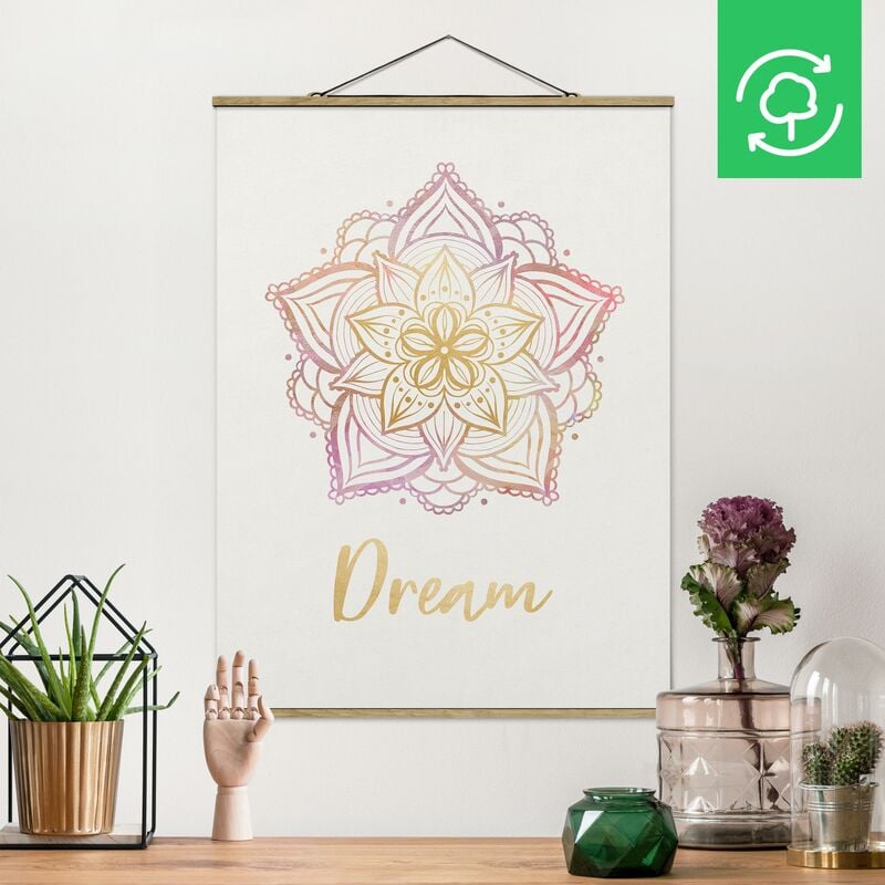 

Imagen de tela - Mandala Illustration Legend Gold Pink - Alto 4:3 Dimensión LxA: 133.5cm x 100cm