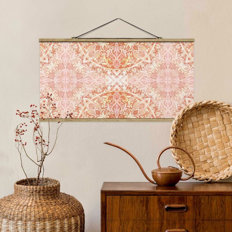 

Imagen de tela - Mandala Watercolor Ornament Orange - Apaisado 1:2 Dimensión LxA: 40cm x 80cm