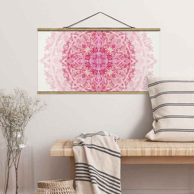 

Imagen de tela - Mandala Watercolor Ornament Pink - Apaisado 1:2 Dimensión LxA: 40cm x 80cm