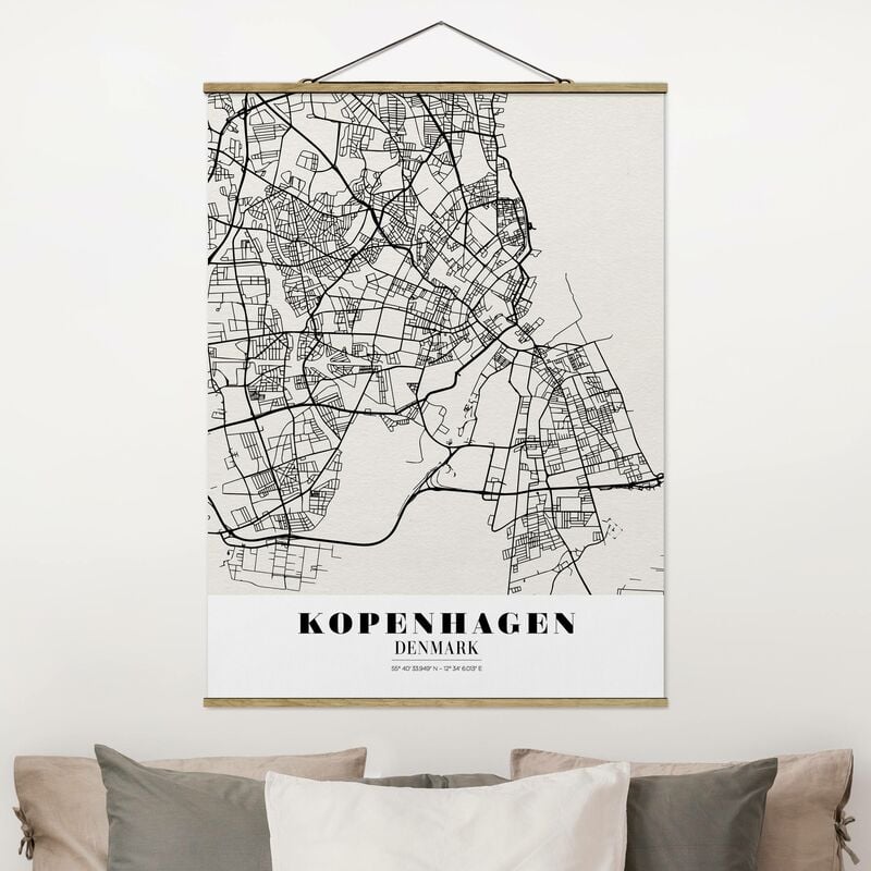 

Imagen de tela - Map Copenhagen - Classic - Alto 4:3 Dimensión LxA: 66.4cm x 50cm