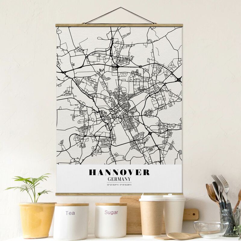 

Imagen de tela - Map Hannover - Classic - Alto 4:3 Dimensión LxA: 106.5cm x 80cm