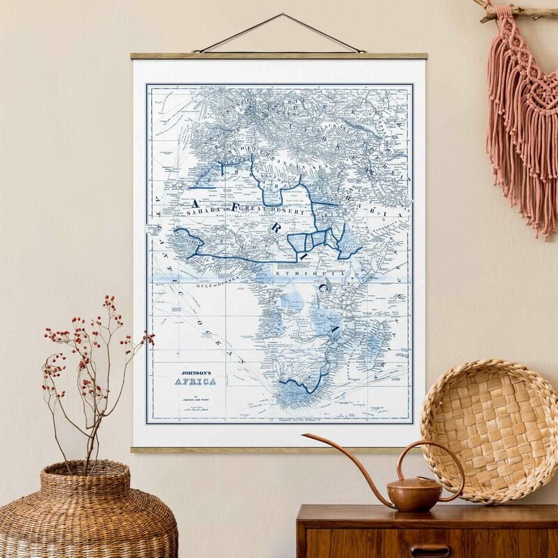 

Imagen de tela - Map In Blue Tones - Africa - Alto 4:3 Dimensión LxA: 46.5cm x 35cm