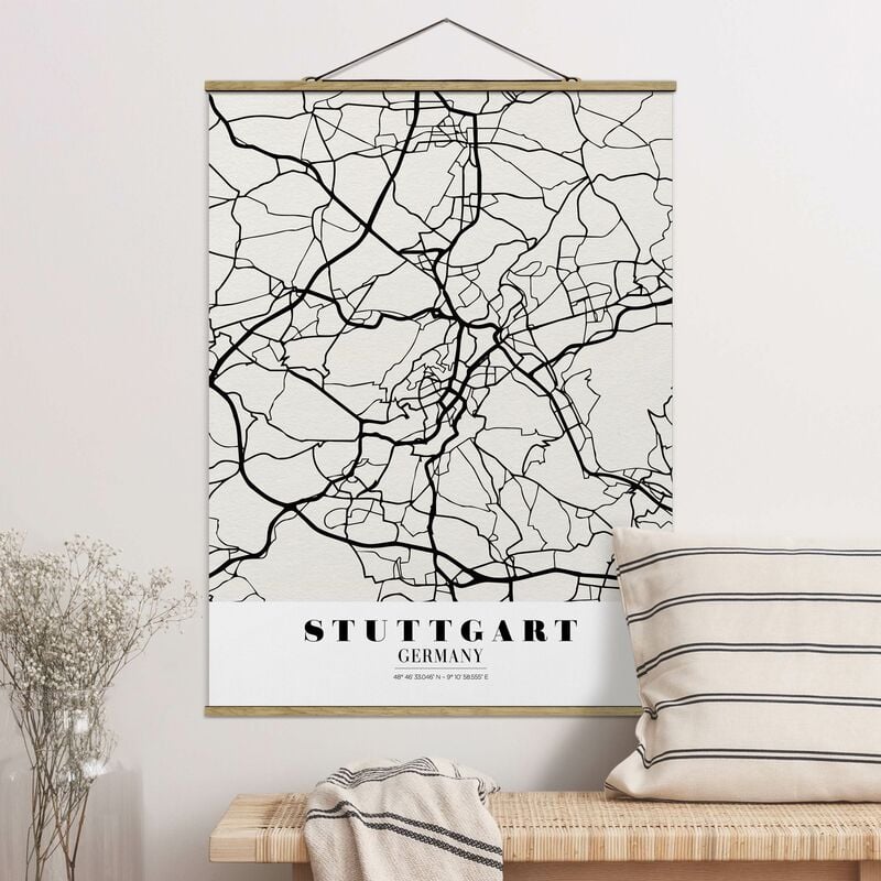 

Imagen de tela - Map Stuttgart - Classic - Alto 4:3 Dimensión LxA: 66.4cm x 50cm