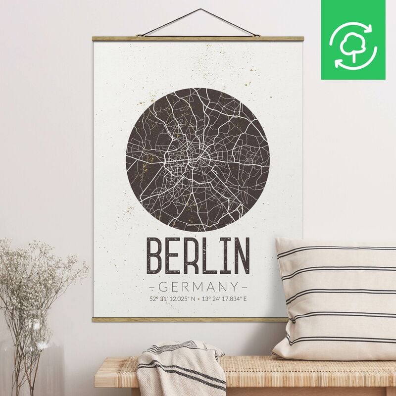 

Imagen de tela - Map Berlin - Retro - Alto 4:3 Dimensión LxA: 46.5cm x 35cm