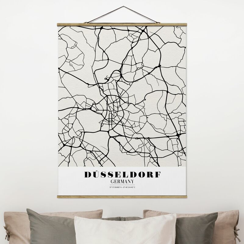 

Imagen de tela - Map Dusseldorf - Classic - Alto 4:3 Dimensión LxA: 106.5cm x 80cm