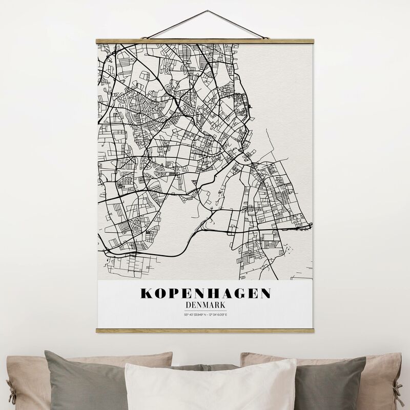 

Imagen de tela - Map Copenhagen - Classic - Alto 4:3 Dimensión LxA: 106.5cm x 80cm