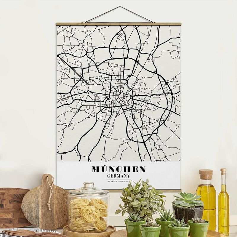 

Imagen de tela - Map Munich - Classic - Alto 4:3 Dimensión LxA: 46.5cm x 35cm