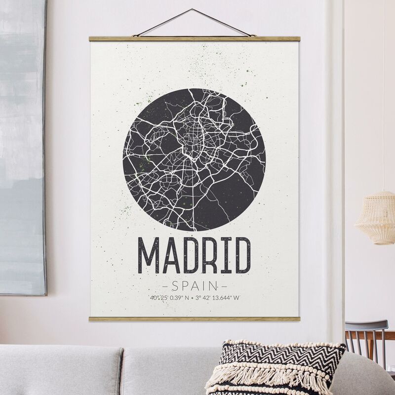 

Imagen de tela - Map Madrid - Retro - Alto 4:3 Dimensión LxA: 66.4cm x 50cm