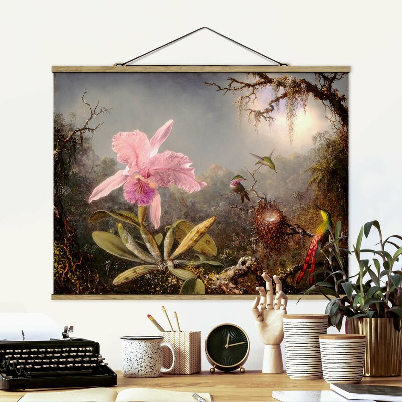 

Imagen de tela - Martin Johnson Heade - Orchid And Three Hummingbirds - Apaisado 3:4 Dimensión LxA: 37.5cm x 50cm