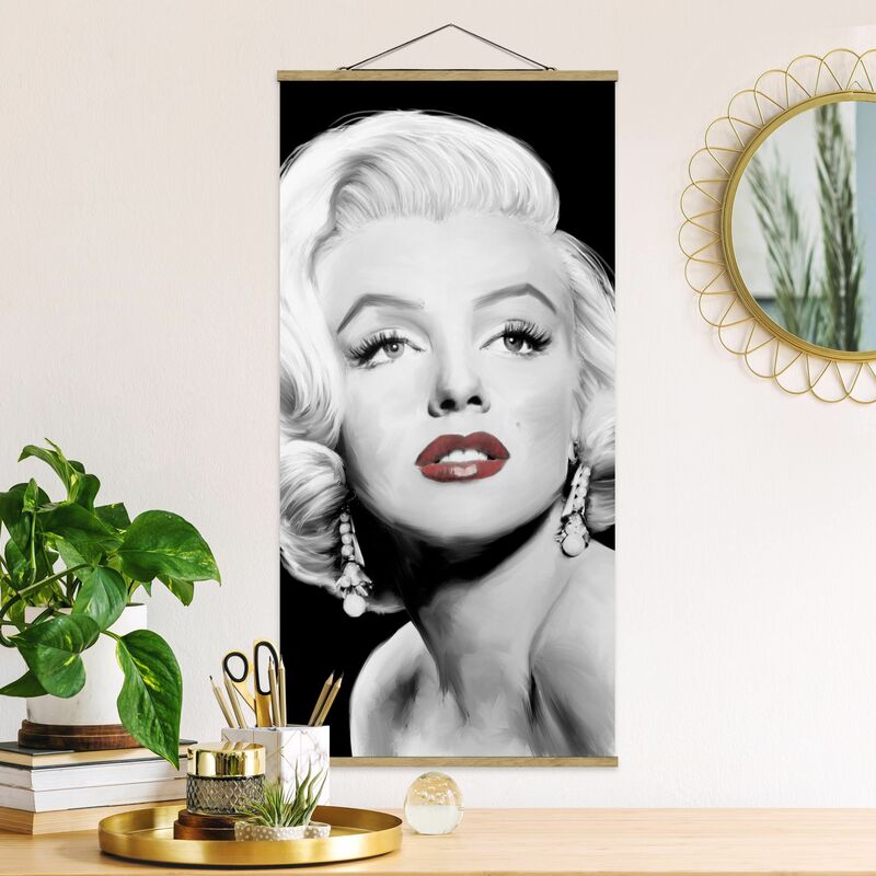 

Imagen de tela - Marilyn With Earrings - Alto 2:1 Dimensión LxA: 70cm x 35cm