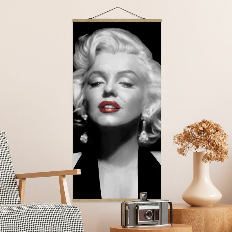 

Imagen de tela - Marilyn With Red Lips - Alto 2:1 Dimensión LxA: 100cm x 50cm