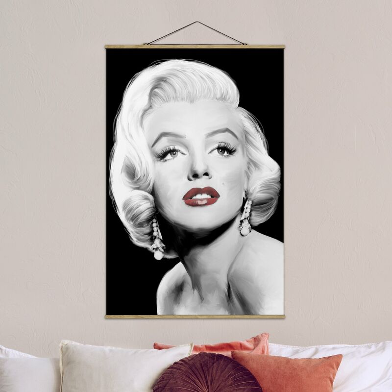 

Imagen de tela - Marilyn With Earrings - Alto 3:2 Dimensión LxA: 150cm x 100cm