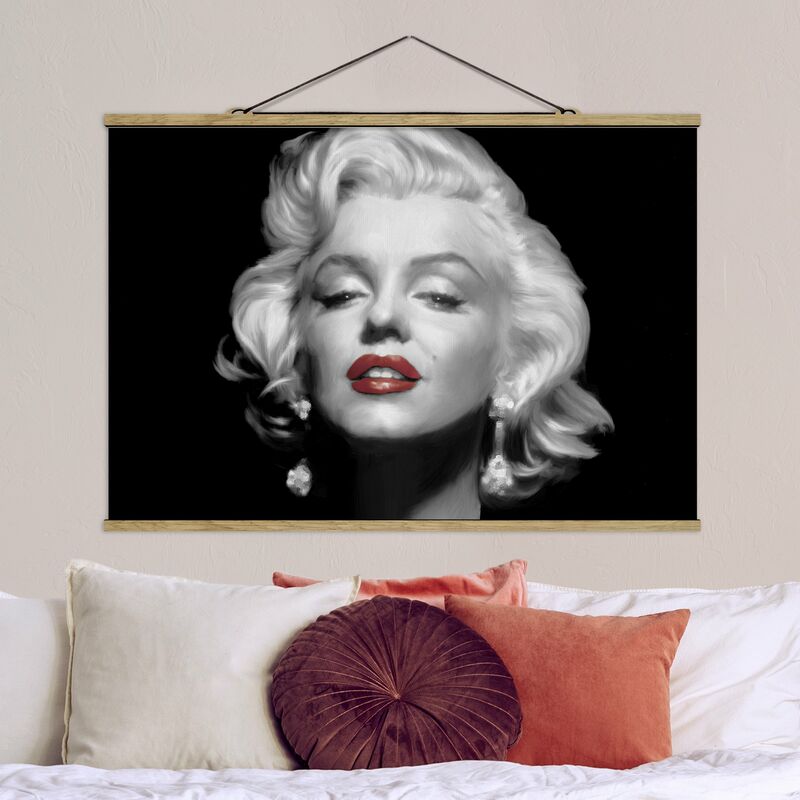 

Imagen de tela - Marilyn With Red Lips - Apaisado 2:3 Dimensión LxA: 53.5cm x 80cm