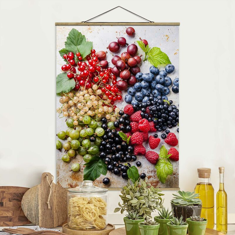 

Imagen de tela - Mixture Of Berries On Metal - Alto 4:3 Dimensión LxA: 106.5cm x 80cm