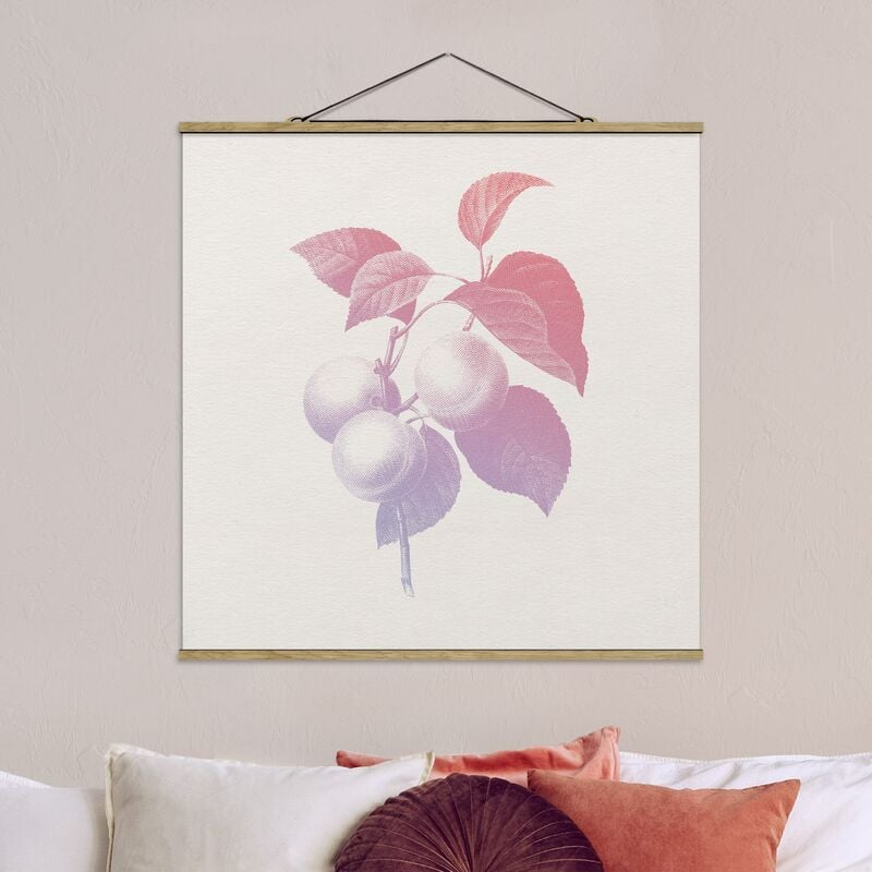 

Imagen de tela - Modern Vintage Botanical Peach Pink Purple - Cuadrado 1:1 Dimensión LxA: 100cm x 100cm