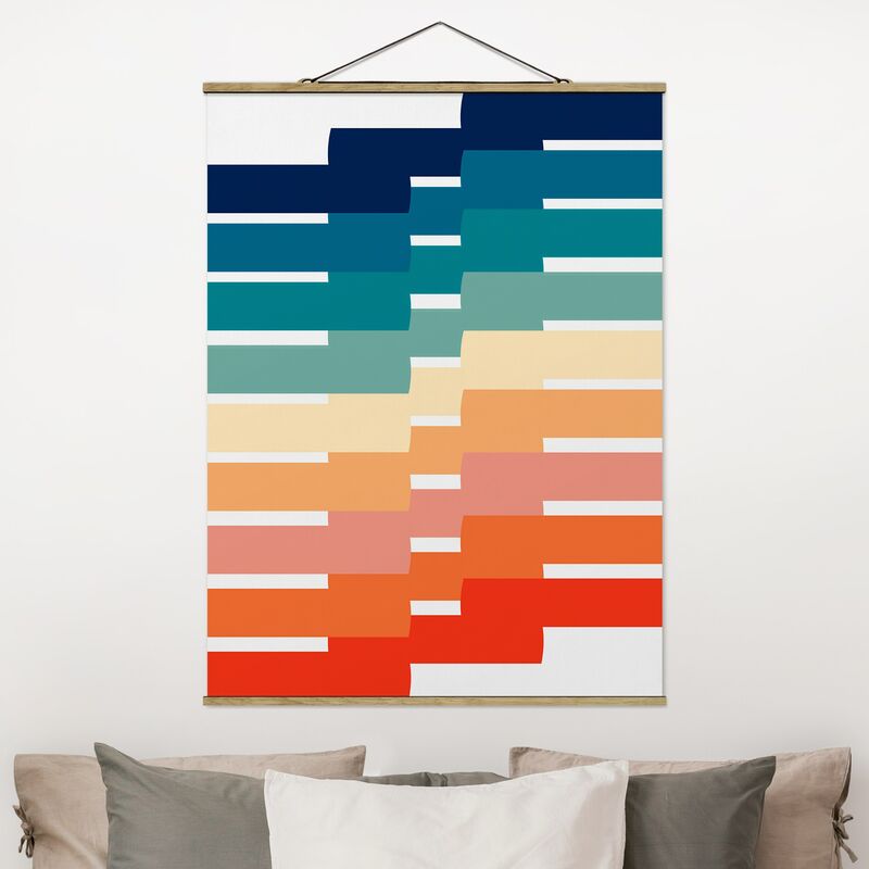 

Imagen de tela - Modern Rainbow Geometry - Alto 4:3 Dimensión LxA: 66.4cm x 50cm