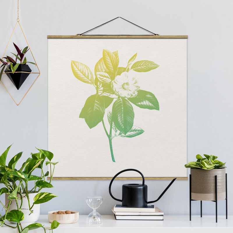 

Imagen de tela - Modern Vintage Botany Cherry Blossom Green Yellow - Cuadrado 1:1 Dimensión LxA: 80cm x 80cm