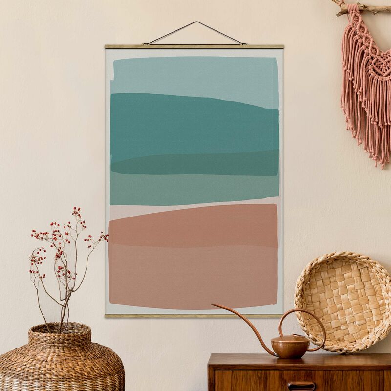 

Imagen de tela - Modern Turquoise And Pink - Alto 3:2 Dimensión LxA: 75cm x 50cm