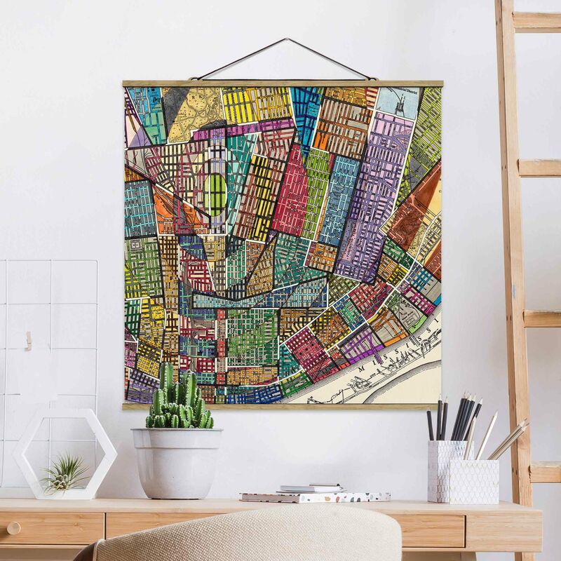

Imagen de tela - Modern Map Of St. Louis - Cuadrado 1:1 Dimensión LxA: 80cm x 80cm
