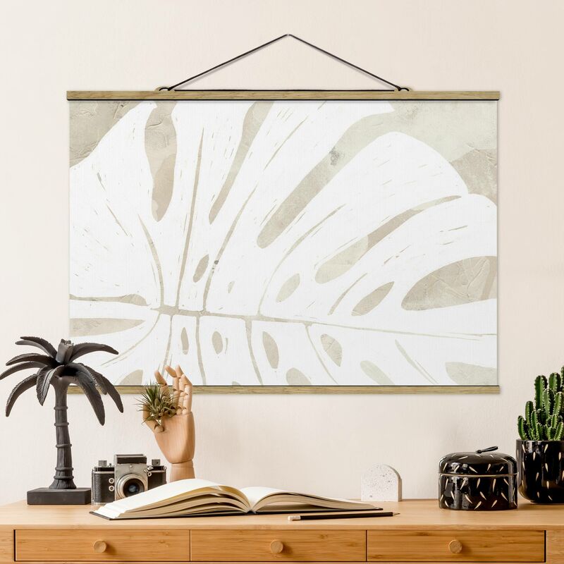 

Imagen de tela - Monstera Outline On Linen - Apaisado 2:3 Dimensión LxA: 33.5cm x 50cm