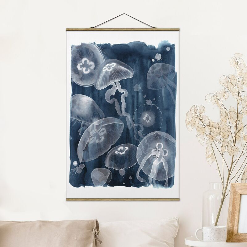 

Imagen de tela - Moon Jellyfish I - Alto 3:2 Dimensión LxA: 150cm x 100cm