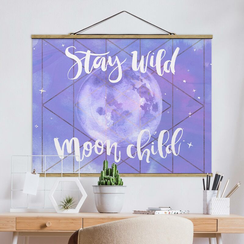 

Imagen de tela - Moon Child - Stay Wild - Apaisado 3:4 Dimensión LxA: 37.5cm x 50cm