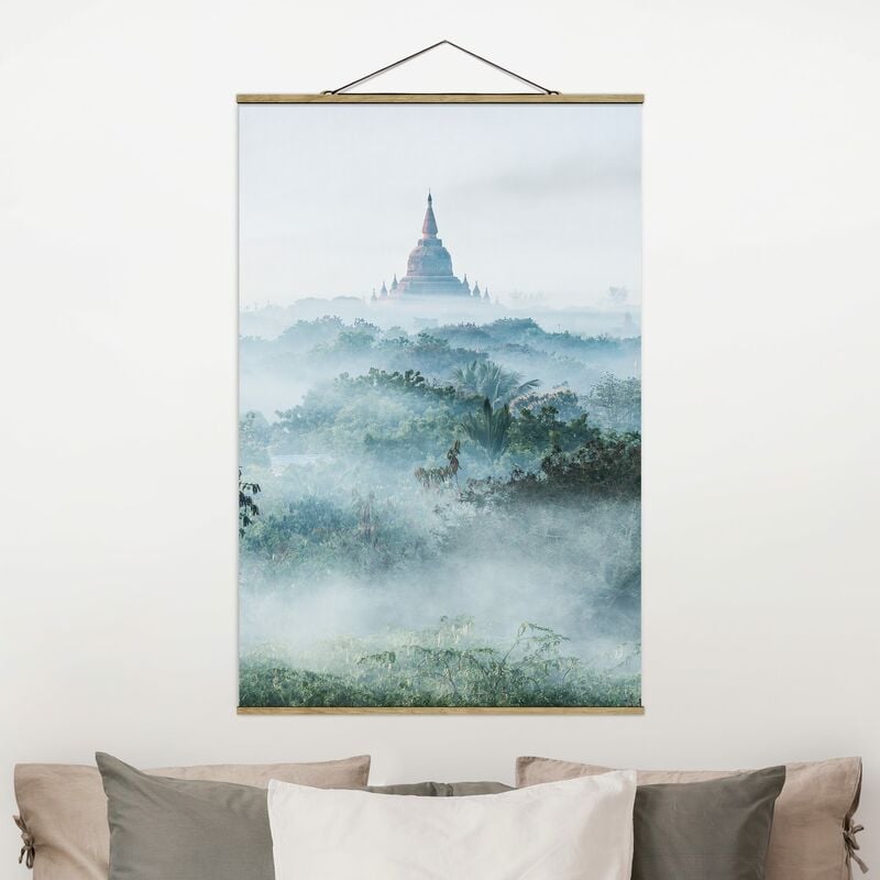 

Imagen de tela - Morning Fog Over The Jungle Of Bagan - Alto 3:2 Dimensión LxA: 52.5cm x 35cm