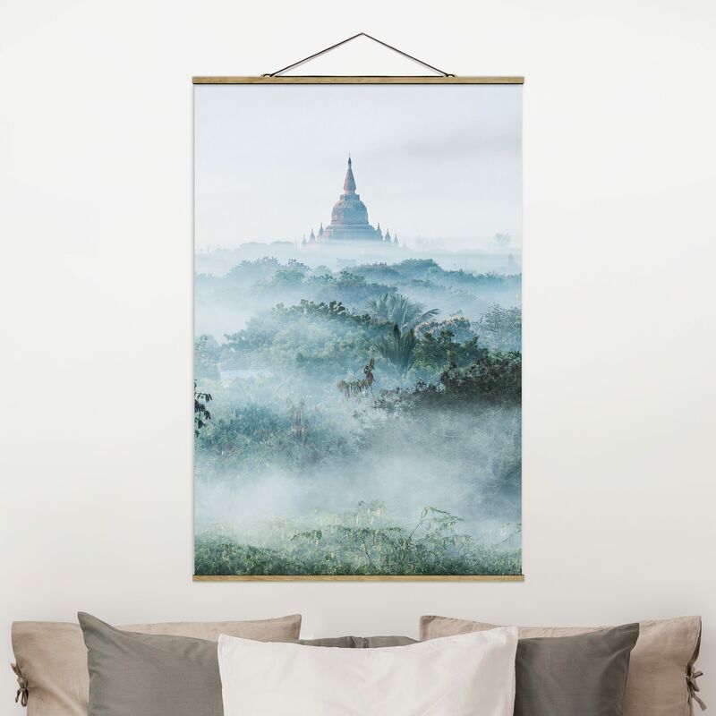 

Imagen de tela - Morning Fog Over The Jungle Of Bagan - Alto 3:2 Dimensión LxA: 75cm x 50cm