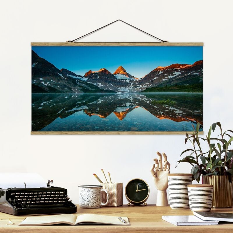 

Imagen de tela - Mountain Landscape At Lake Magog In Canada - Apaisado 1:2 Dimensión LxA: 25cm x 50cm