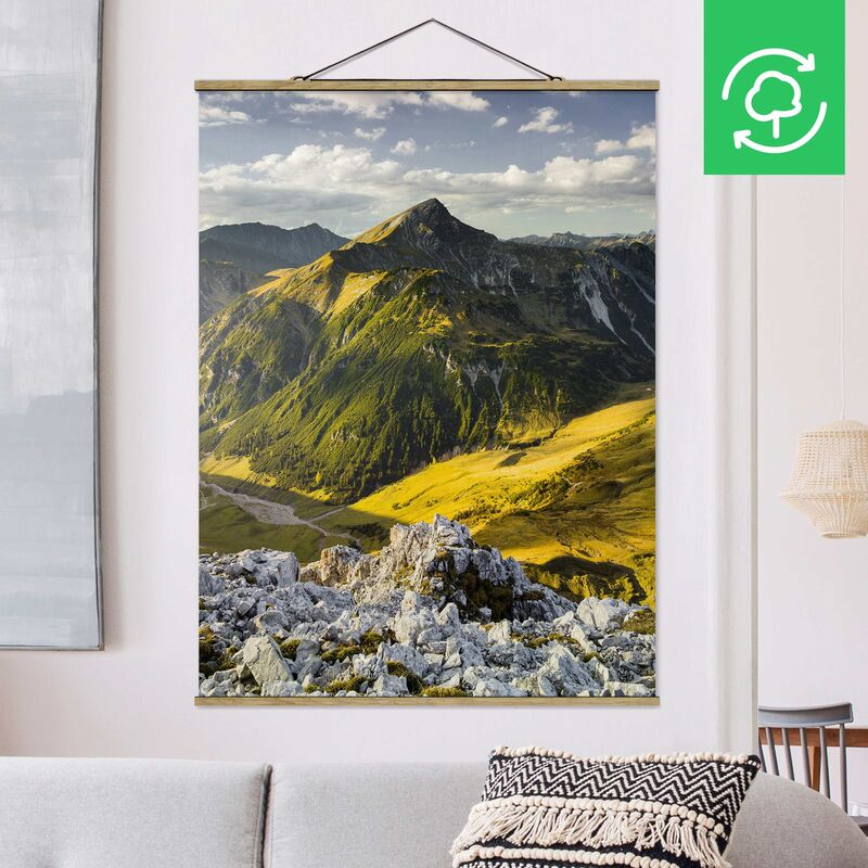 

Imagen de tela - Mountains And Valley Of The Lechtal Alps In Tirol - Alto 4:3 Dimensión LxA: 133.5cm x 100cm
