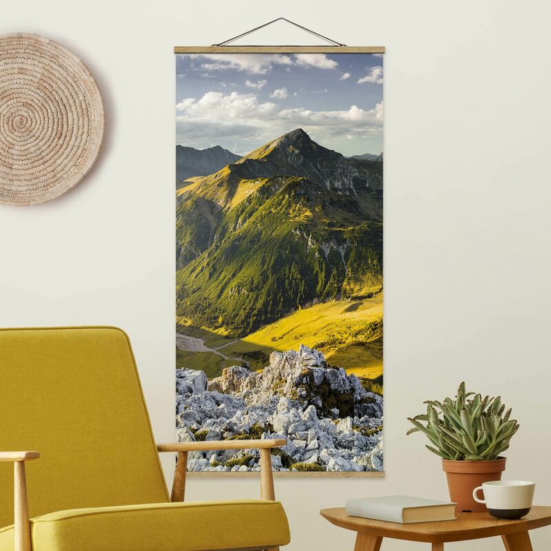 

Bilderwelten - Imagen de tela - Mountains And Valley Of The Lechtal Alps In Tirol - Alto 2:1 Dimensión LxA: 70cm x 35cm