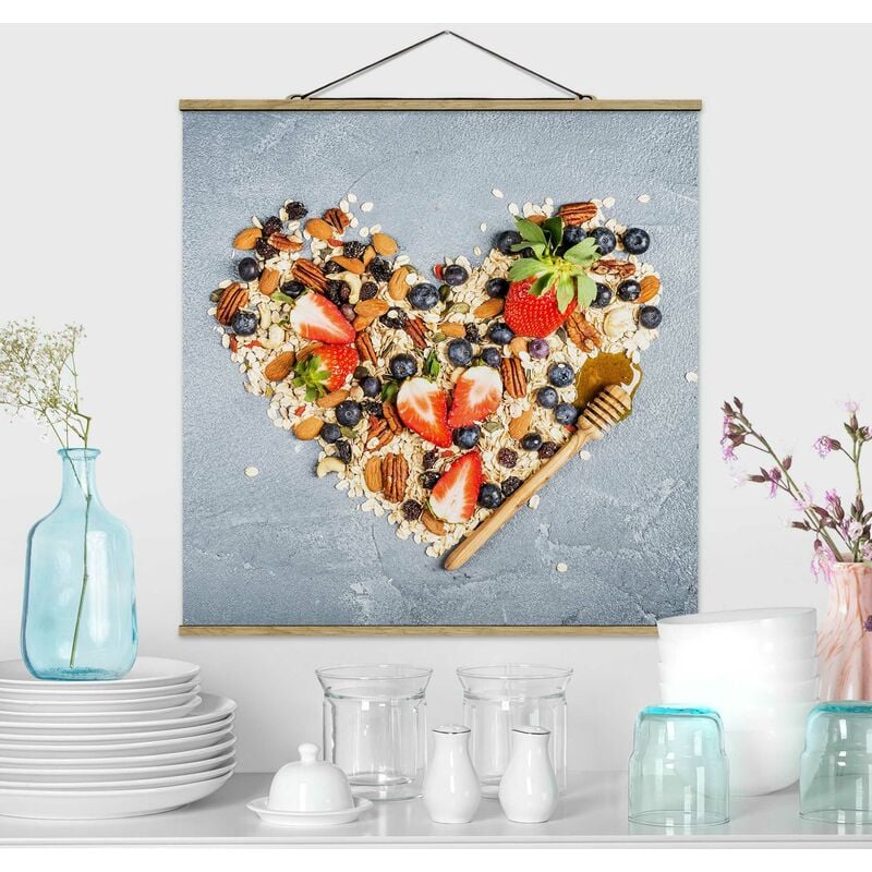 

Imagen de tela - Muesli Heart - Cuadrado 1:1 Dimensión LxA: 80cm x 80cm