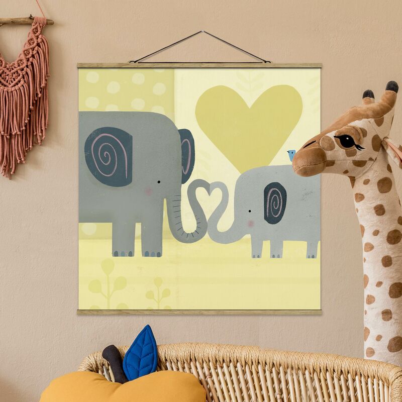 

Imagen de tela - Mum And I - Elephants - Cuadrado 1:1 Dimensión LxA: 35cm x 35cm