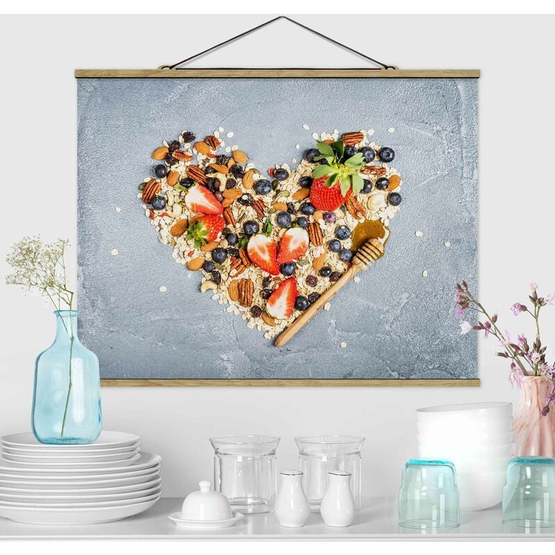 

Imagen de tela - Muesli Heart - Apaisado 3:4 Dimensión LxA: 60cm x 80cm