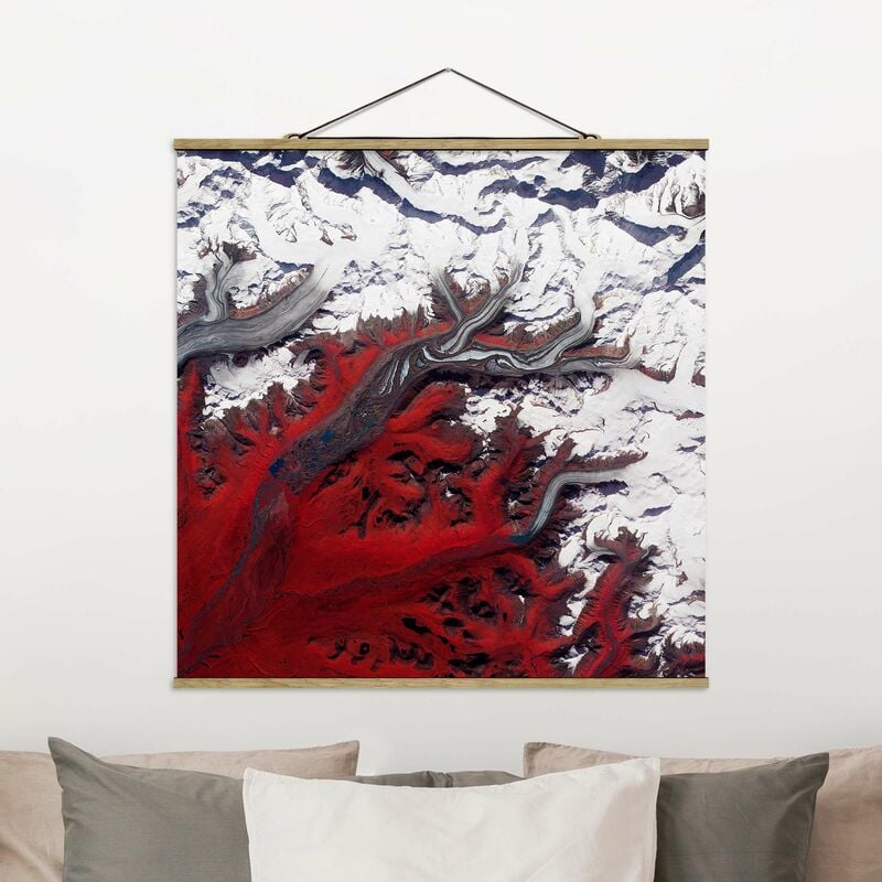 

Imagen de tela - NASA Picture Glacier In Alaska - Cuadrado 1:1 Dimensión LxA: 50cm x 50cm