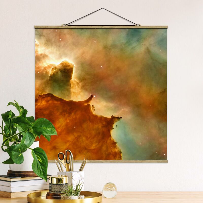 

Imagen de tela - NASA Picture Orange Space Nebula - Cuadrado 1:1 Dimensión LxA: 80cm x 80cm