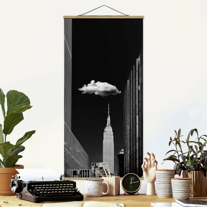 

Imagen de tela - New York With Single Cloud - Alto 2:1 Dimensión LxA: 100cm x 50cm