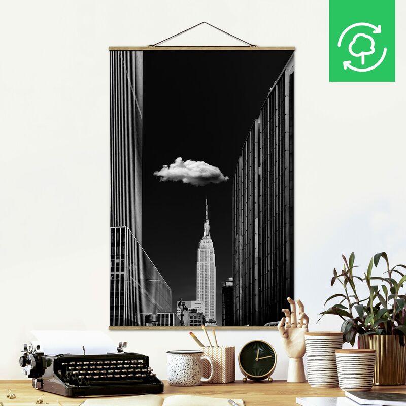 

Imagen de tela - New York With Single Cloud - Alto 3:2 Dimensión LxA: 120cm x 80cm